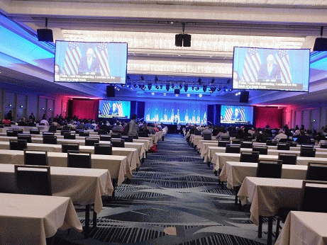 Empty Seats at DNC during Perez's Speech