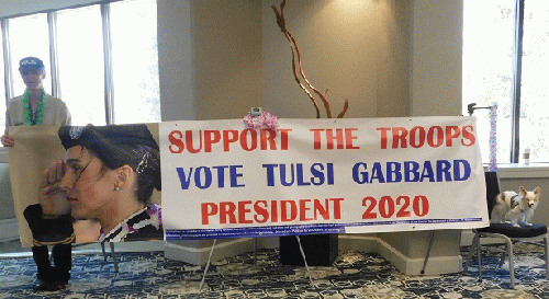 Tulsi Banner Outside CDP General Assembly Room