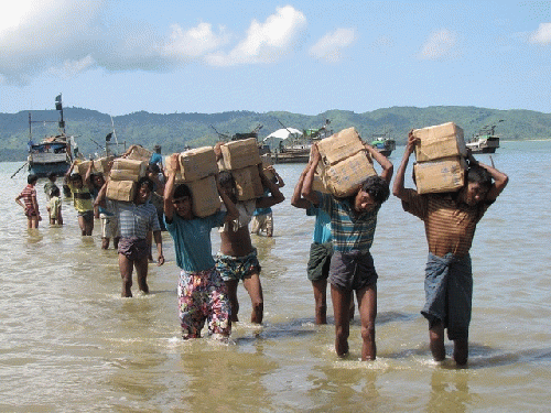 Rohingya groups in Myanmar and Bangladesh live in extremely difficult climate conditions., From Uploaded