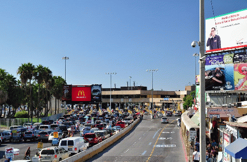 The U.S.-Mexico border crossing at Tijuana