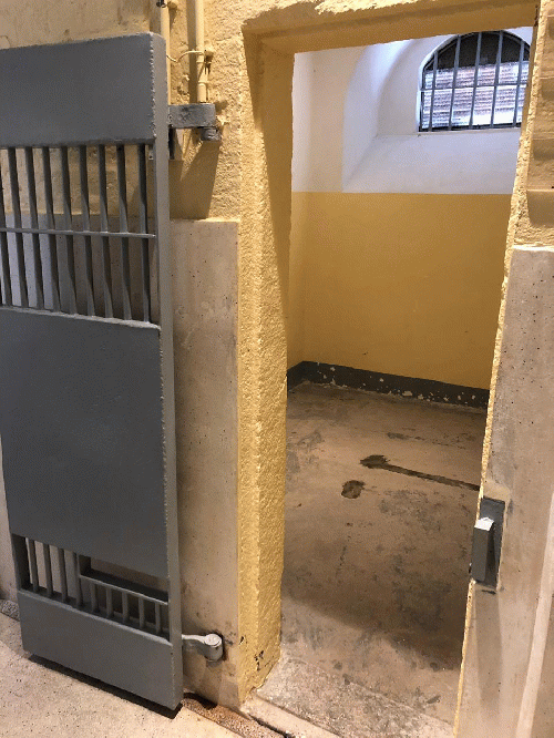 British prison cell
