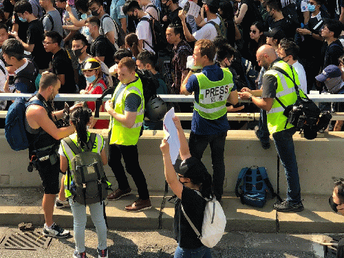 Western press in action