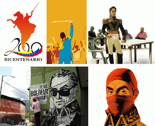 Five interpretations of Simon Bolivar by Comando Creativo. (Comando Creativo), From Uploaded