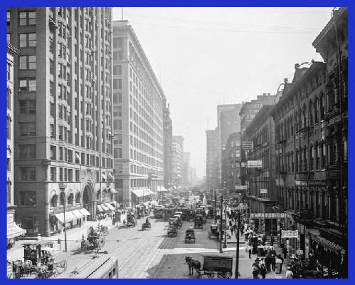 Original photo of State Street South of Lake Street, circa 1900