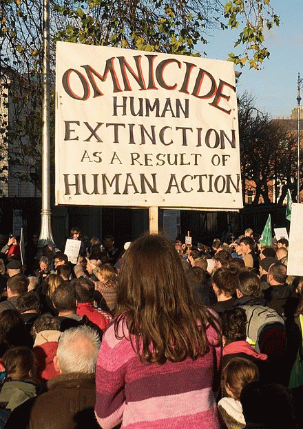 Placard against human extinction, From WikimediaPhotos