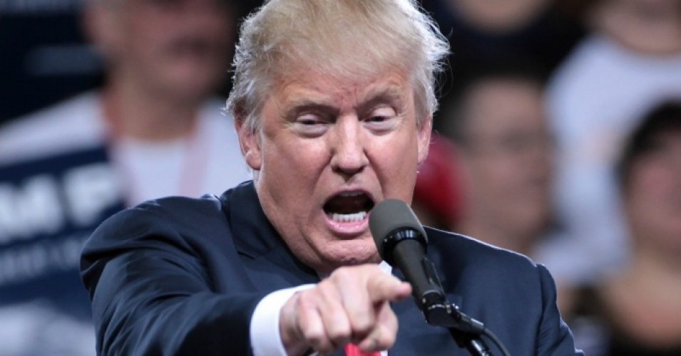 Donald Trump speaking with supporters at a campaign rally in Phoenix, Arizona. June 18, 2016.