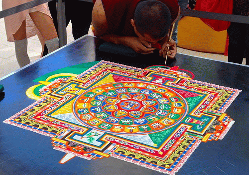 Tibetan Monk sand mandala, From FlickrPhotos
