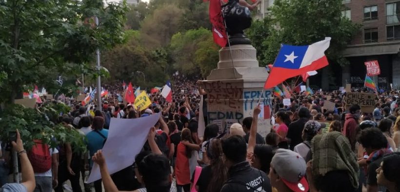 Protests in Santiago, Chile on October 27, 2019., From InText