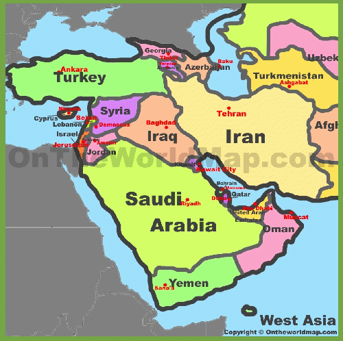 Map of West Asia, From Uploaded