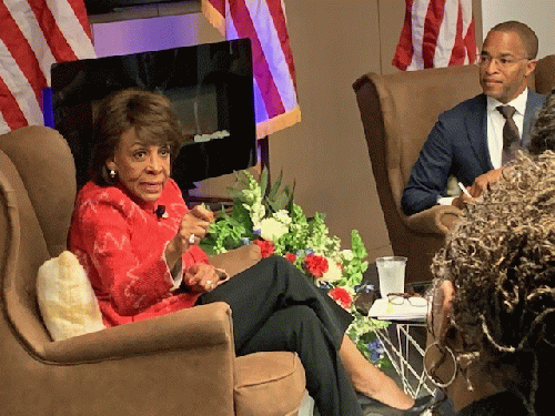 A fireside chat between Rep. Maxine Waters and Pulitzer-prize winning MSNBC and Washington Post reporter Jonathan Capehart A fireside chat between Rep. Maxine Waters and Pulitzer-prize winning MSNBC and Washington Post reporter Jonathan Capehart