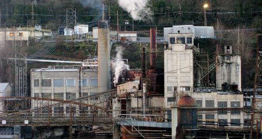 Mill and power plant, West Linn, Oregon., From InText