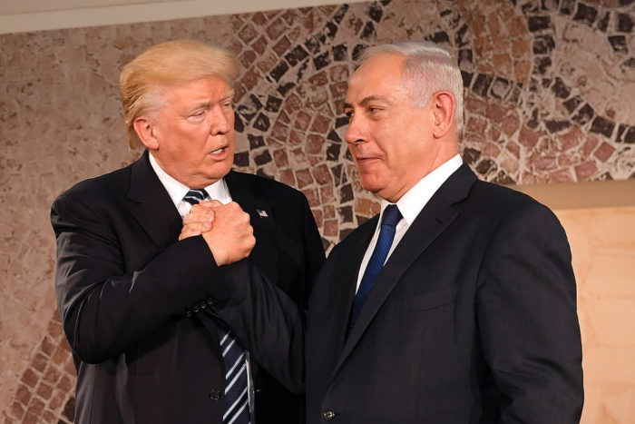 Trump and Netanyahu at the Israel Museum in Jerusalem in 2017., From InText