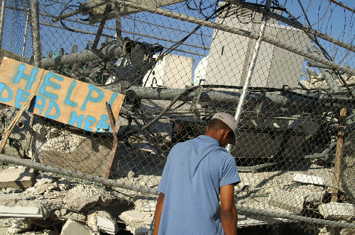 Houses destroyed by earthquake in Haiti, Jan. 21, 2010., From Uploaded