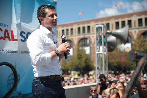 Pete Buttigieg speaks at the Iowa State Fair., From Uploaded