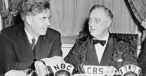 Vice President Henry Wallace (left) with President Franklin D. Roosevelt. Our government today is of, by, and for the dominant corporations. Such private power dominating our government in so many reported ways was called 