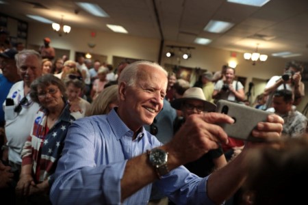 Joe Biden with supporters on July 4, 2019 Joe Biden with supporters on July 4, 2019