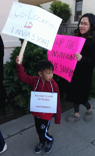 The Shirley community protests in front of a CWC location, From Uploaded