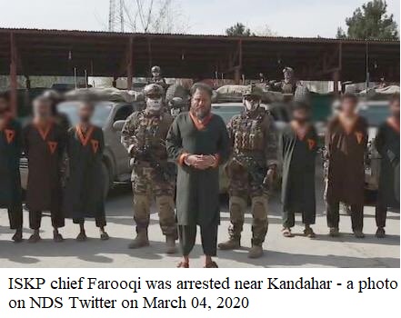 ISKP chief Farooqi was arrested near Kandahar, From InText