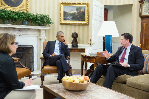 Comey briefs Obama, June 2016 (Flickr)