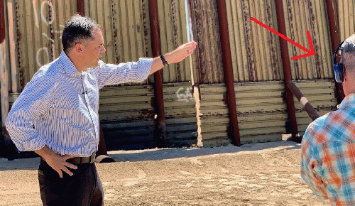 Mike Garcia tries to look important next to a wall, campaign forgets to crop out the sound guy., From Uploaded