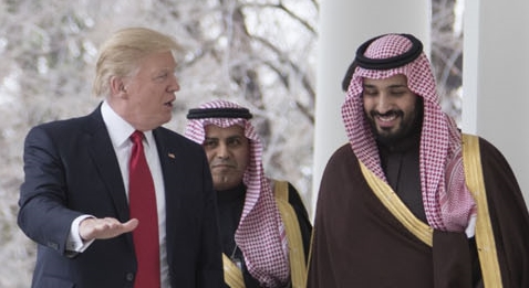 Donald Trump and Saudi ruler Mohammed Bin Salman, From InText