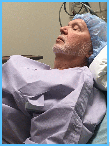 Gary in the hospital shortly after being released. August, 2019