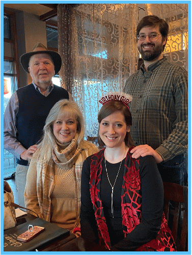 Our last pre-pandemic get-together, Daughter Stephanie is the birthday girl.  Her husband, Scott, is behind her.