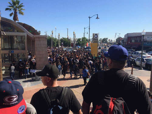 The post-election anti-Trump LAUSD protest reaches Mariachi Plaza, From Uploaded