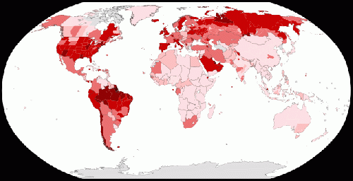 From en.wikipedia.org: COVID-19 Outbreak World Map per Capita  
