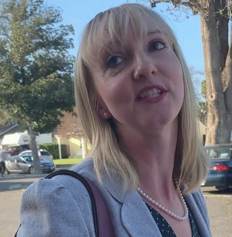 Marilyn Koziatek refusing to answer questions about her support from the California Charter School Association after they ran anti-Semitic ads.