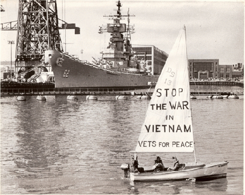 Fred Batchelder, Michael Bookspan, Carl Barus, Vets For Peace, protesting the recommissioning and deeployment oto eit Nam of bttleship New Jersy at the Phiuladelphia Navy Yard, From Uploaded
