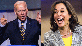 Democratic 2020 hopefuls Biden, Harris