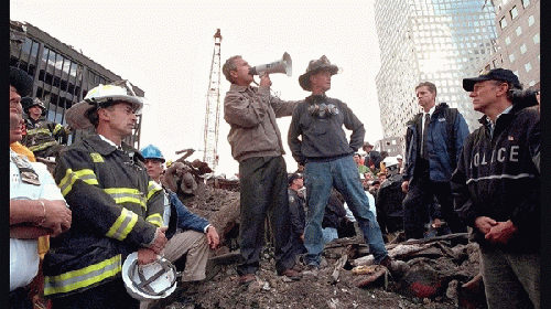 George W. Bush 9/11 Bullhorn Speech