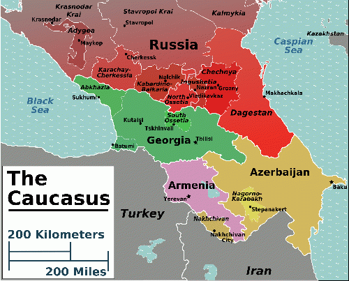 Caucasus regions map, From Uploaded