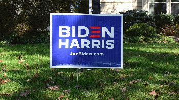 A Biden/Harris Lawn Sign., From CreativeCommonsPhoto