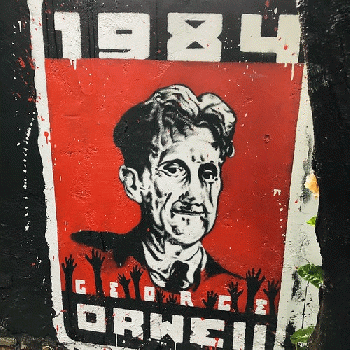 George Orwell - painted portrait - IMG_1868, From FlickrPhotos