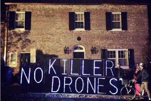 CODEPINK protests killer drones at DC home of Jeh Johnson, From Uploaded