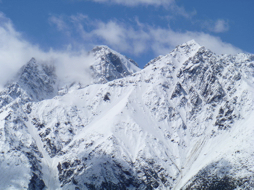 Mountains, snow