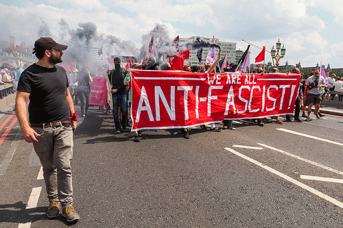 Anti Free Tommy Robinson demonstration 14/7/18, From FlickrPhotos