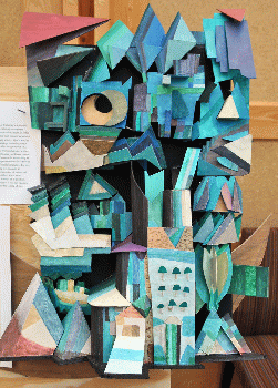 Jeff Dube's relief of 'Dream City' by Paul Klee