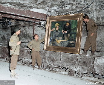 Manet painting discovered in the vault at Merkers, Germany, 1945., From FlickrPhotos