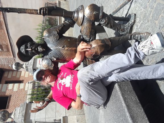 2019, Me and Don Quixote, downtown in Madrid. The life of an investigator can be quixotic., From Uploaded