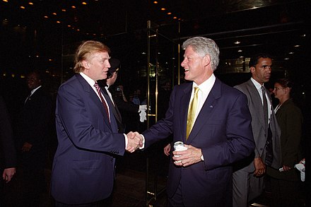 Bill Clinton with a somewhat younger Trump Bill Clinton with a somewhat younger Trump