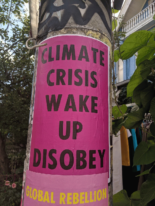 Climate Crisis Wake Up Disobey, From CreativeCommonsPhoto