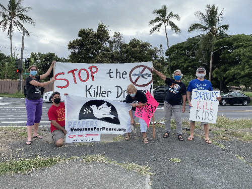 September 23 drone protest at Kaneohe Marine Base, Hawai'i, From Uploaded