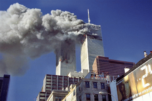 World Trade Center 9/11/01 attack memorial photo