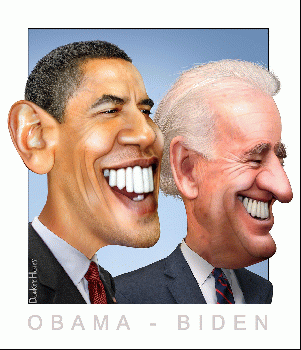 Obama - Biden - Caricature, From CreativeCommonsPhoto