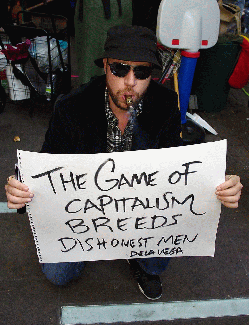 James de la Vega Occupy Wall Street 2011 Shankbone, From CreativeCommonsPhoto