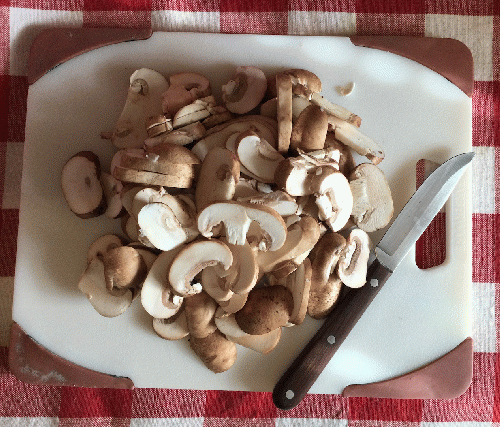 Sliced Organic Mushrooms