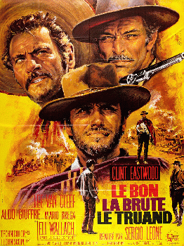 The Good, the Bad and the Ugly (1966), poster by Jean Mascii